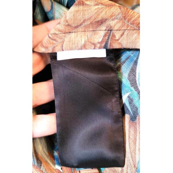 Ferragamo Azure Womens Floral Printed Short Sleeve Mohair Blend Blazer 40 NWOT - Picture 7 of 14